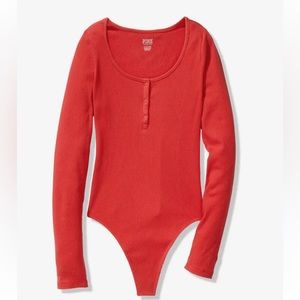 Red body suit from the pink store